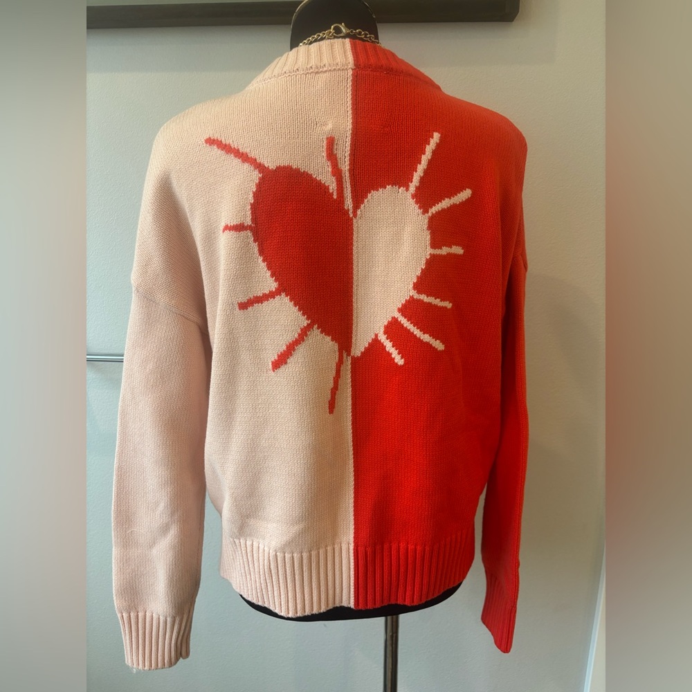 Rosenthal Red and Pink Heart Cardigan